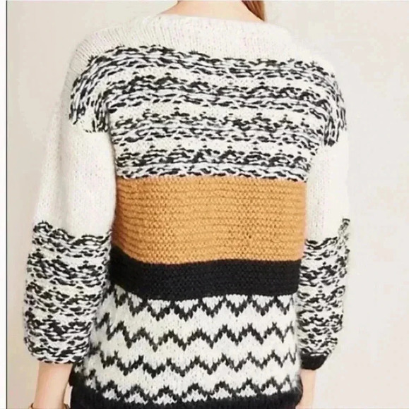 Anthropologie Veroalfie Martuchi Tasseled Loose Knit Sweater - Picture 3 of 11